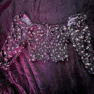 Off the Shoulder Floral Blouse